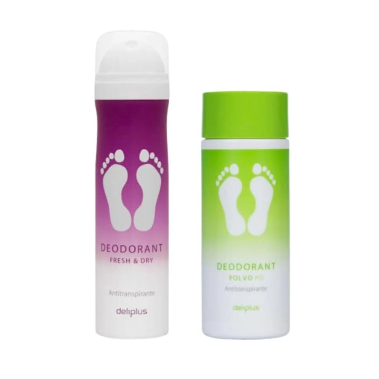 [MCD-112] Deliplus Fresh & Dry Desodorante para Pies Antitranspirante Spray + Polvo Pack de 2