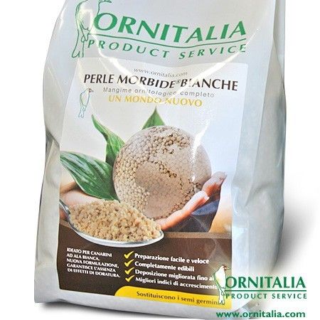 [21031807] Perla mórbida blanca ORNITALIA 800 gr