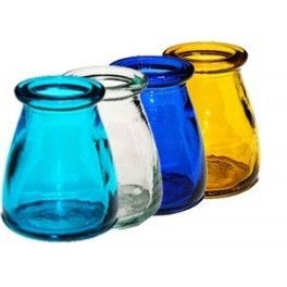 [19061801] Bebedero de cristal OLLETA para aves pequeñas, colores surtidos