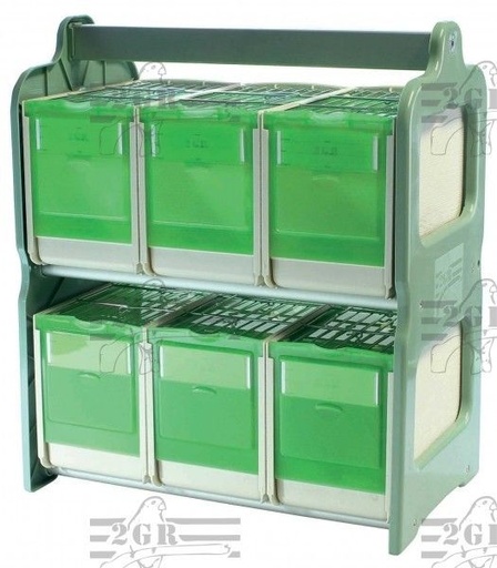 [001256] Transportin Maleta para Pajaros 2GR 6 huecos