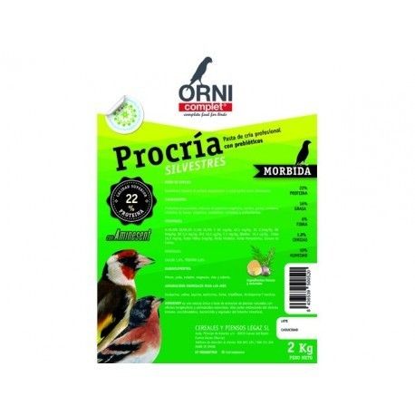 [LG331] Pasta silvestres verde PROCRIA ORNICOMPLET 2 kg