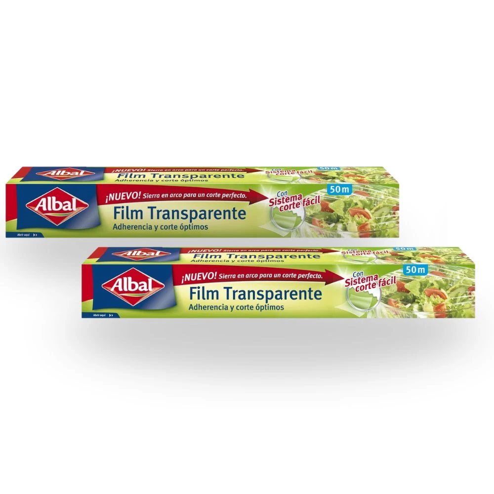 [ALC-M001] ALBAL Pack de 2 unidades Film transparente 50 metros X 2