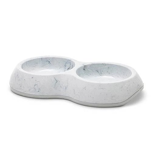 [SV0169] Comedero Bebedero Delice Marble Doble 2 x 200 ml para Perros y Gatos