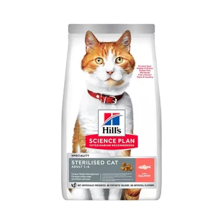 [H608886] Hill's HSP Adulto Esterilizado Salmón Pienso para Gatos 10KG