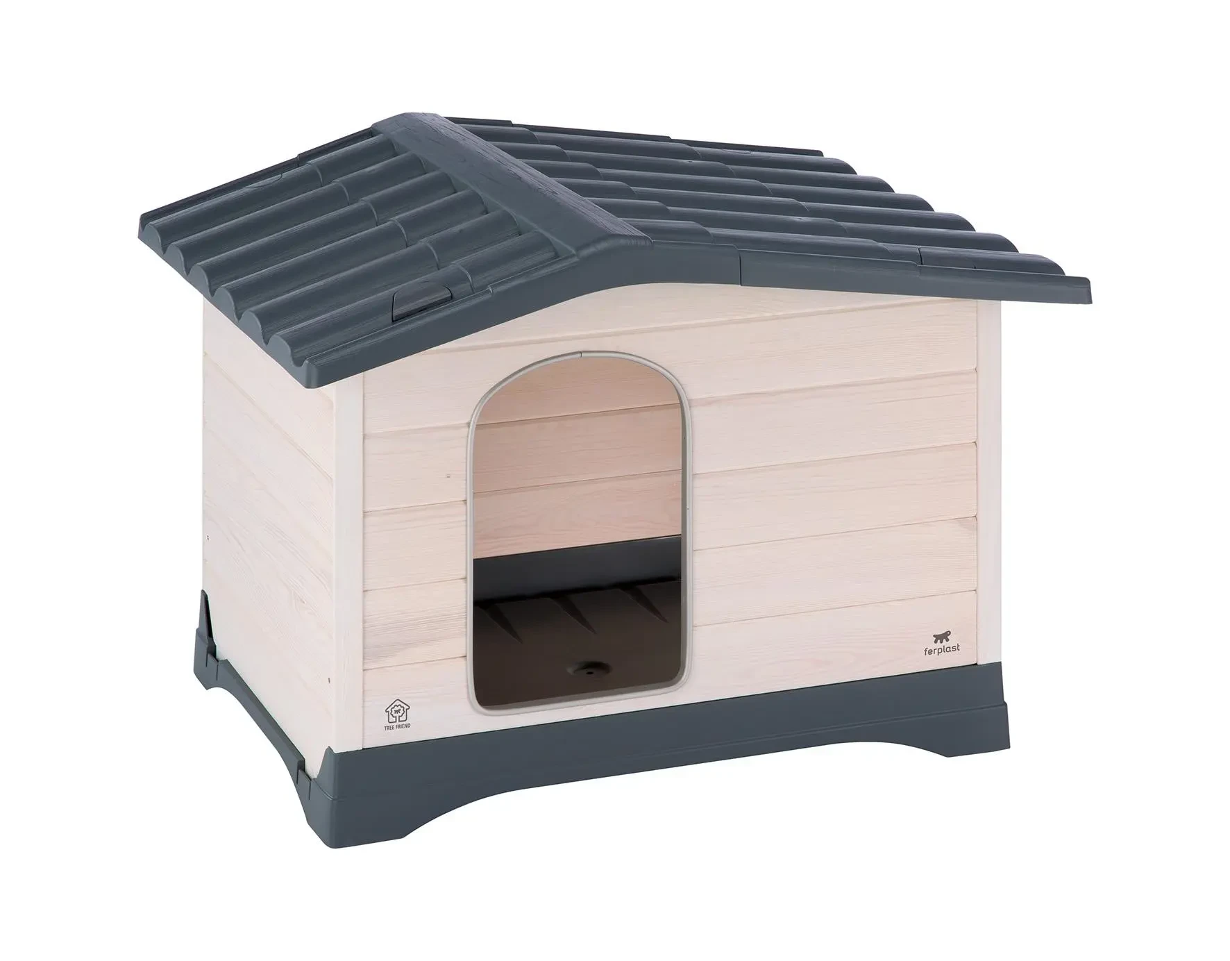 [F87247099] Ferplast Caseta Exte Madera Resina Lodge 70 73x59x54 Cm para Perros