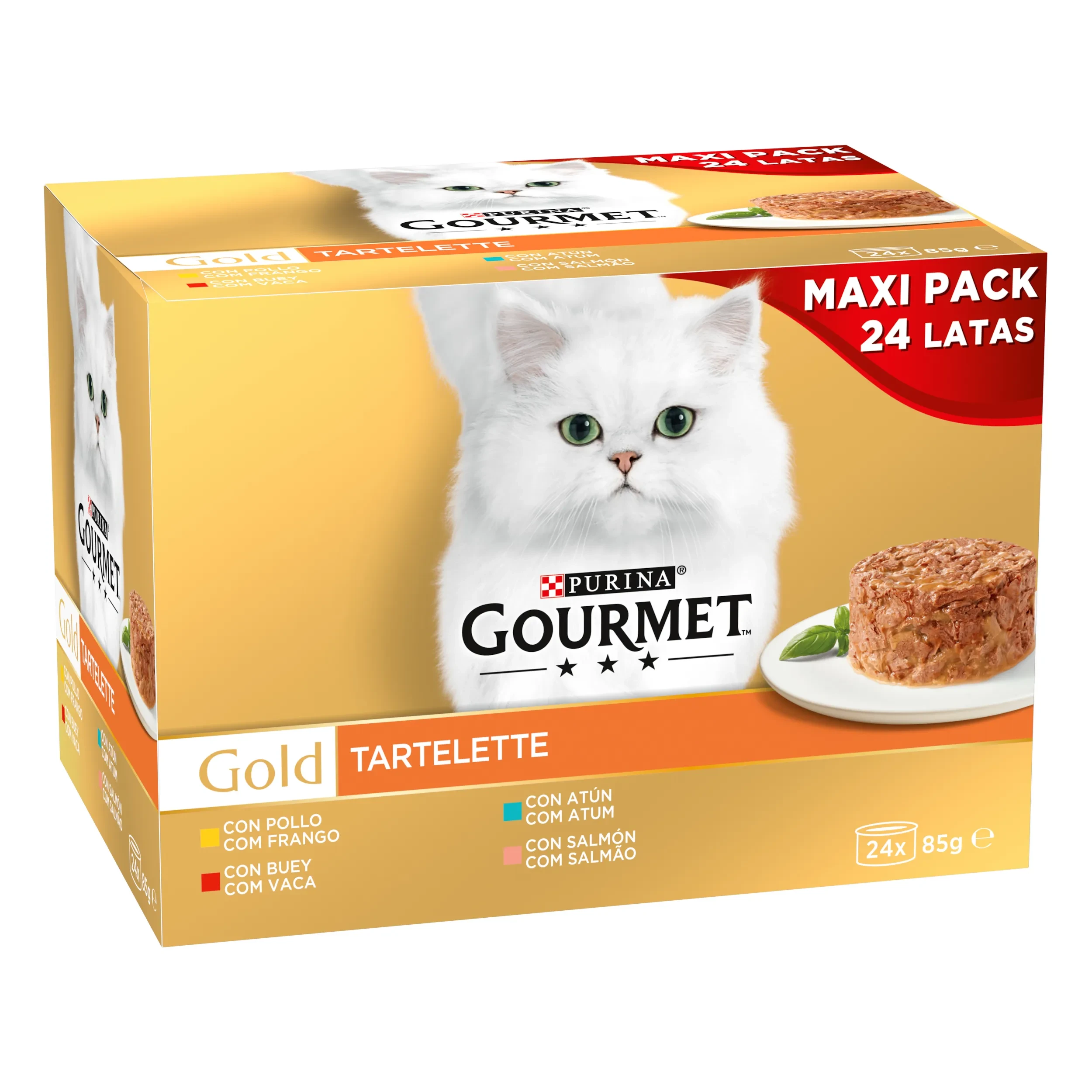 [12431104] Purina Gourmet Gold Multi Mega Tartalette Variado Online Comida Húmeda para Gatos 96 X 85GR