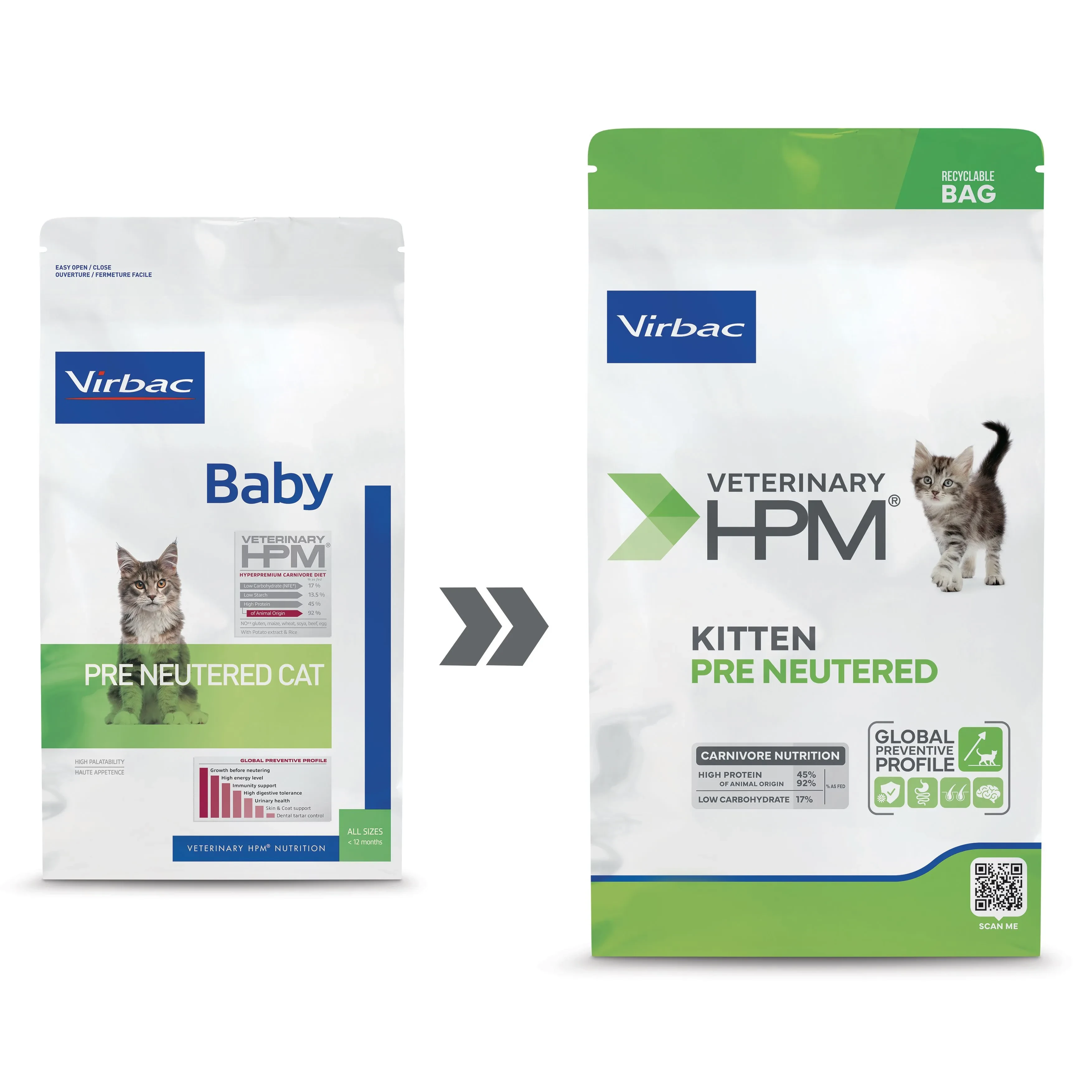 [AC360303] Virbac Veterinary Hpm Gatitos Pre Neutered Pienso para Gatos 3KG