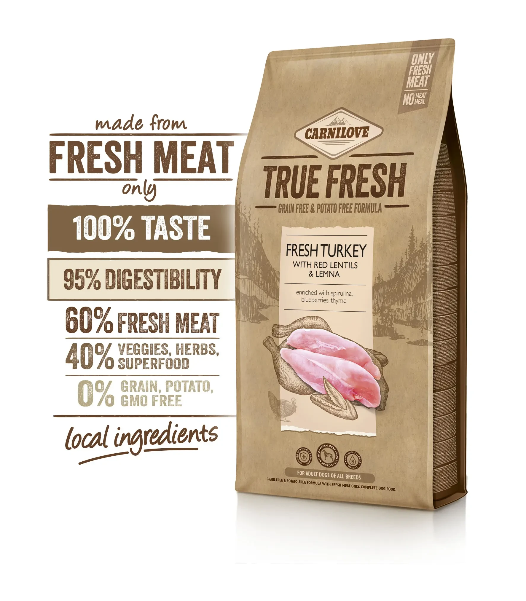 [100171544] Carnilove Adult True Fresh Pavo 11,4 Kg Pienso para Perros 11.4 kg