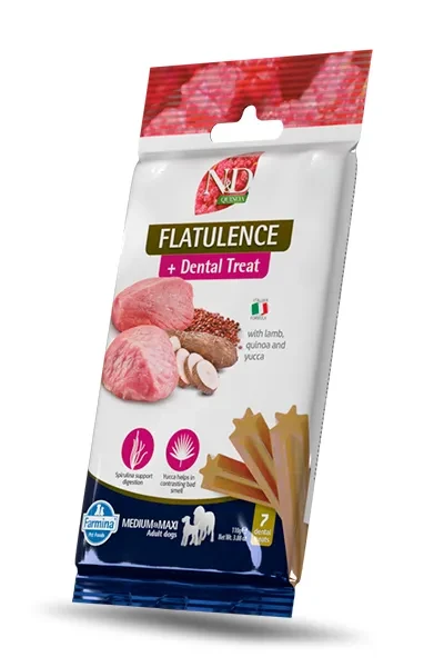 [KND0011001] Farmina Treat ND Quinoa Flatulence Adult Med/m 15x110 Gr Snack para Perros