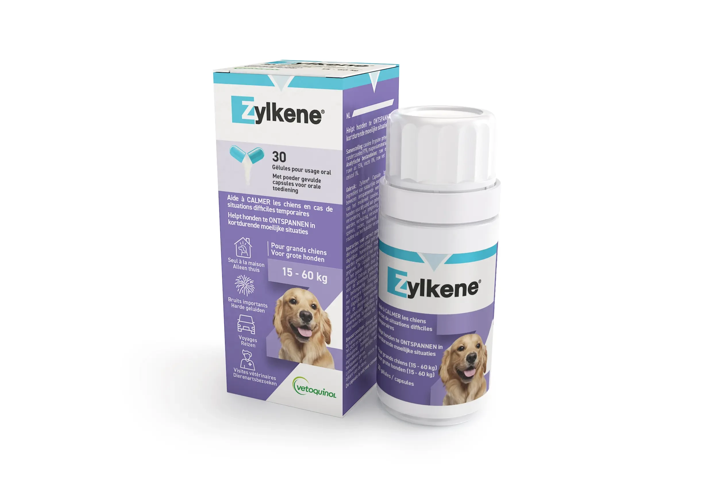[433242] Vetoquinol Zylkene 450mg 30cap Accesorio de Educación y Comportamiento para Perros y Gatos