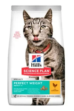 [H604077] Hill's HSP Adulto Perfect Control de Peso Pollo Pienso para Gatos 7KG