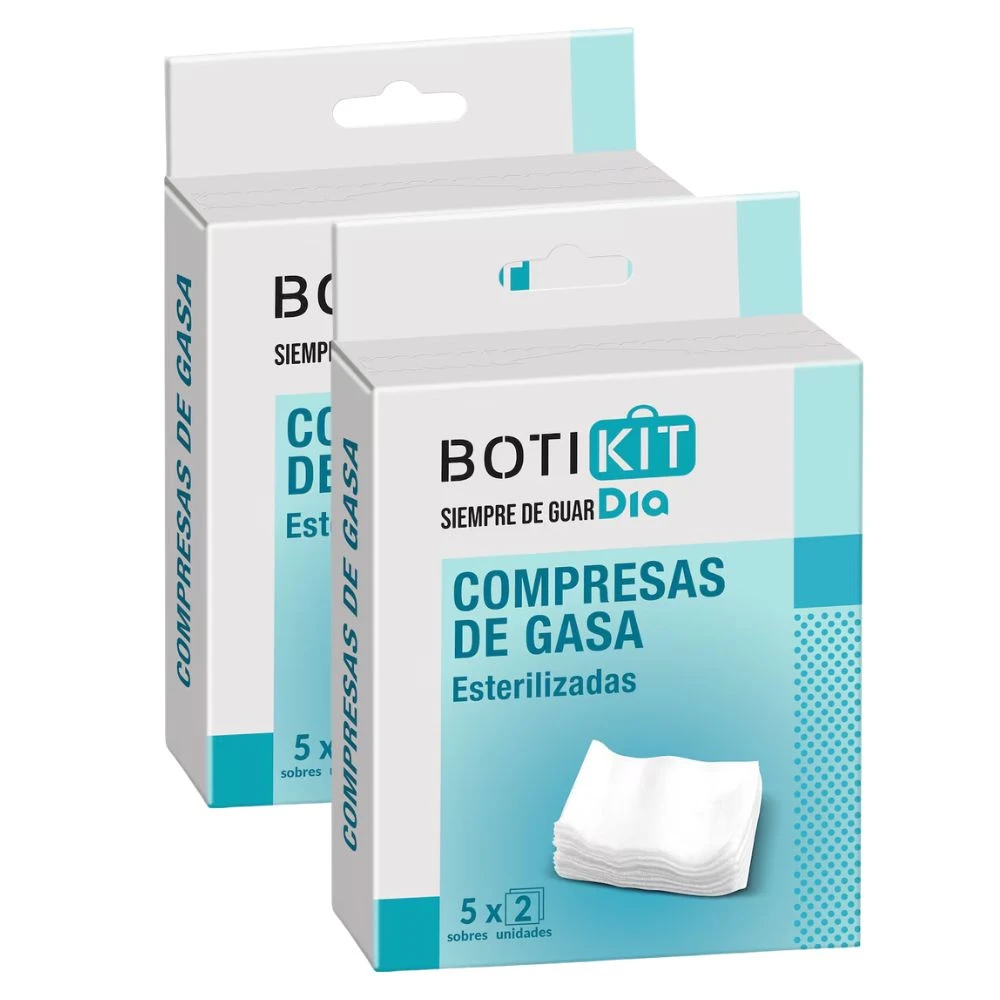 [DIA29169] DIA Botikit Gasas Estériles Lote 2 x 10 unidades. Total 20 gasas